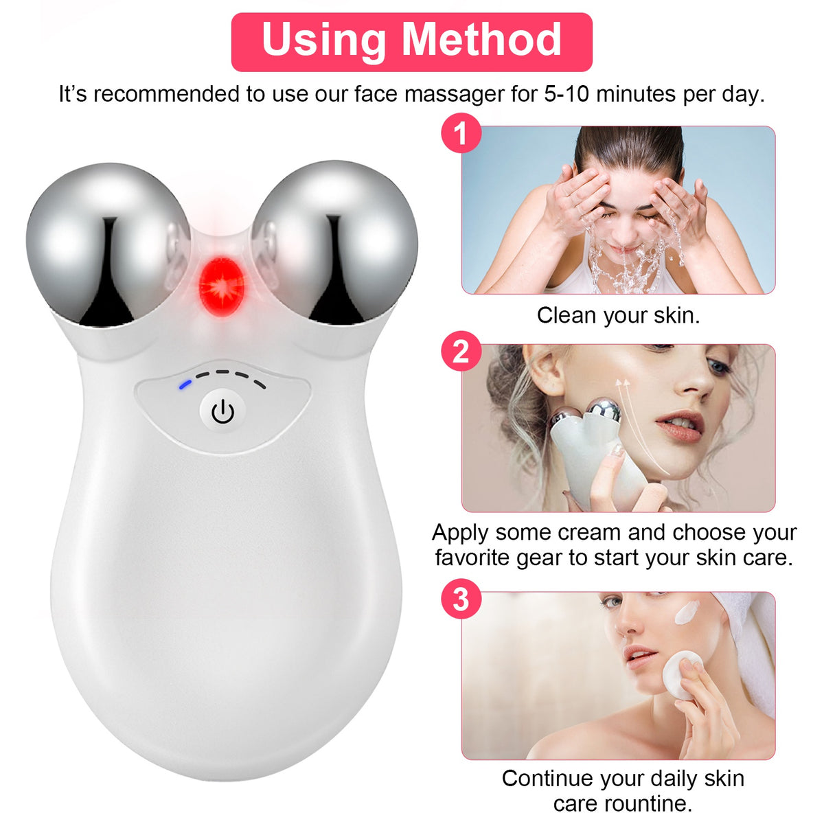 5-in-1 Microcurrent Face & Neck Massager