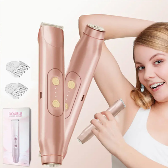 Afeitadora Corporal Eléctrica de Doble Cabezal para Mujer