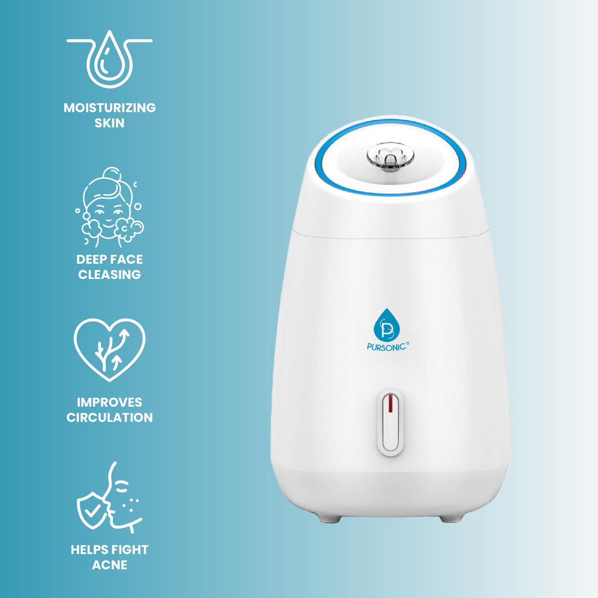 Pursonic Facial Steamer Hot Mist Moisturizing Spa-1