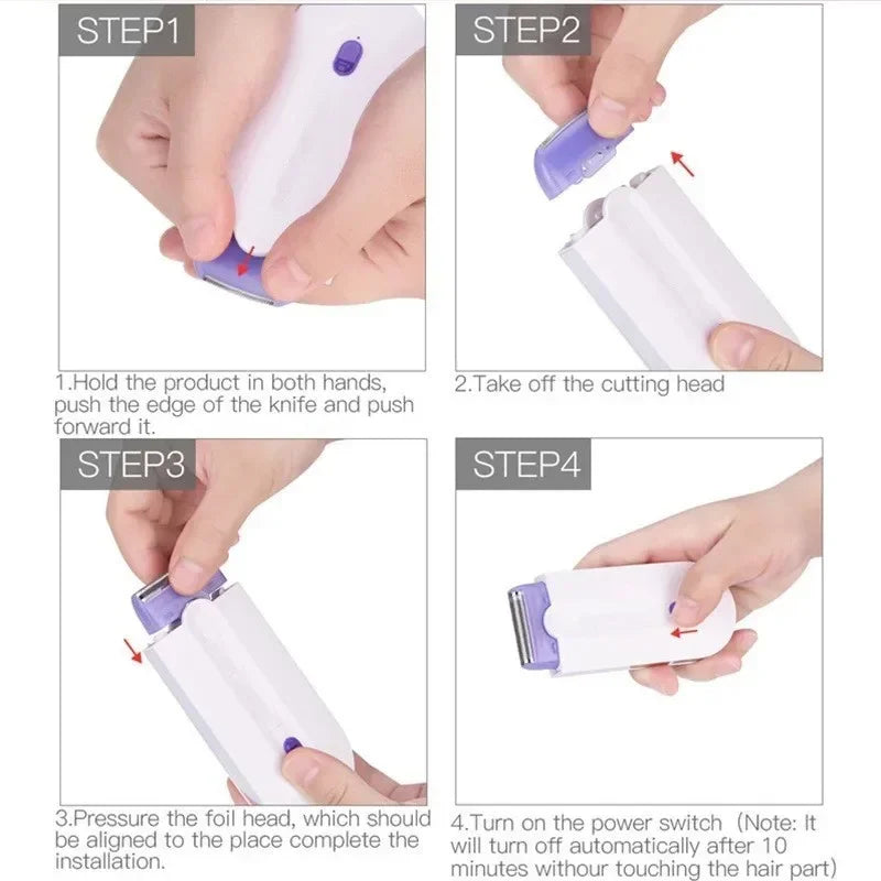 Afeitadora Eléctrica para Mujer — Depilación Indolora