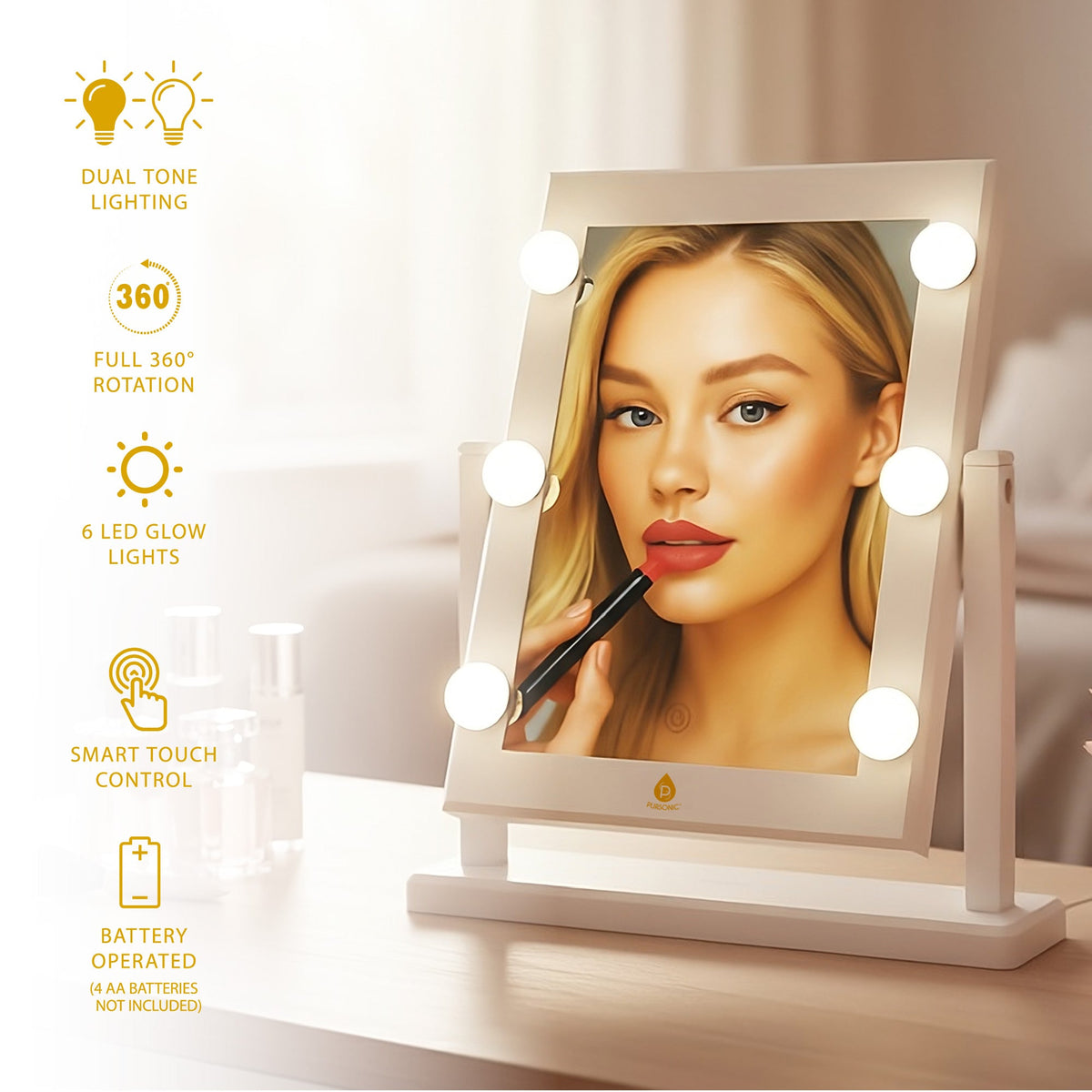 14" LED Vanity Mirror & Facial Steamer Duo-4
