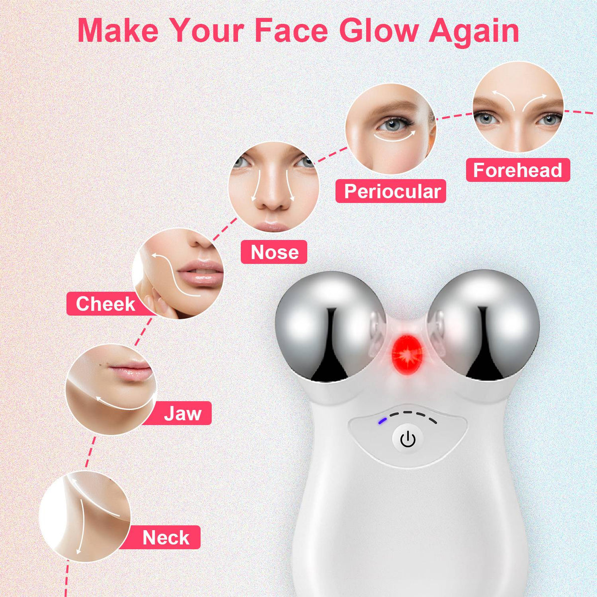 5-in-1 Microcurrent Face & Neck Massager