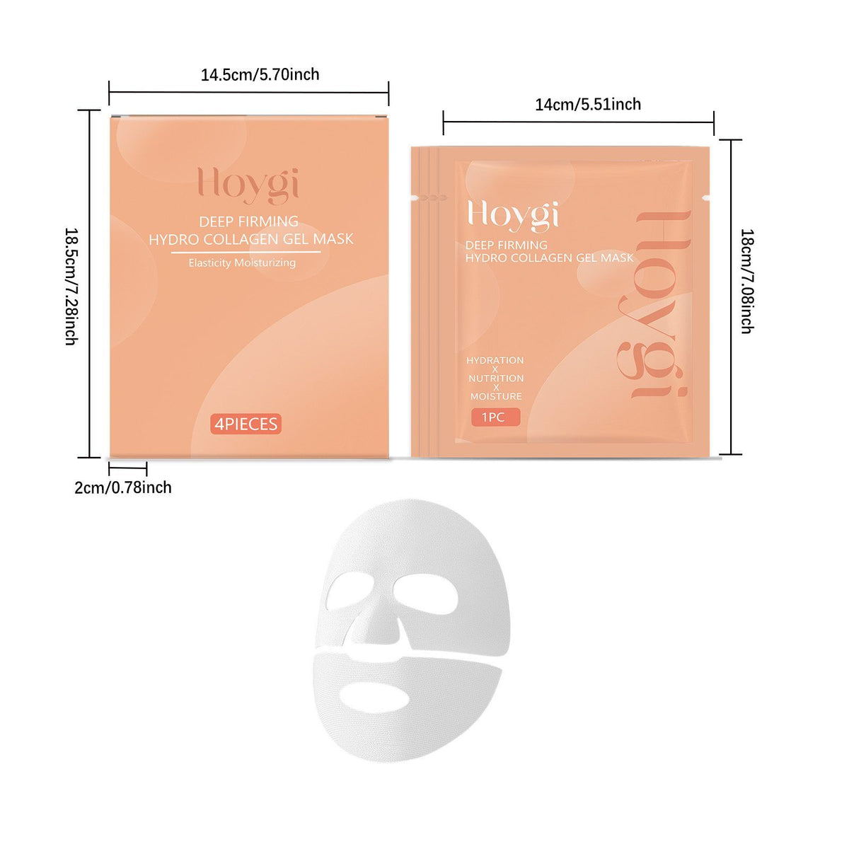 Collagen Hydrogel Face Mask — 4 Pieces