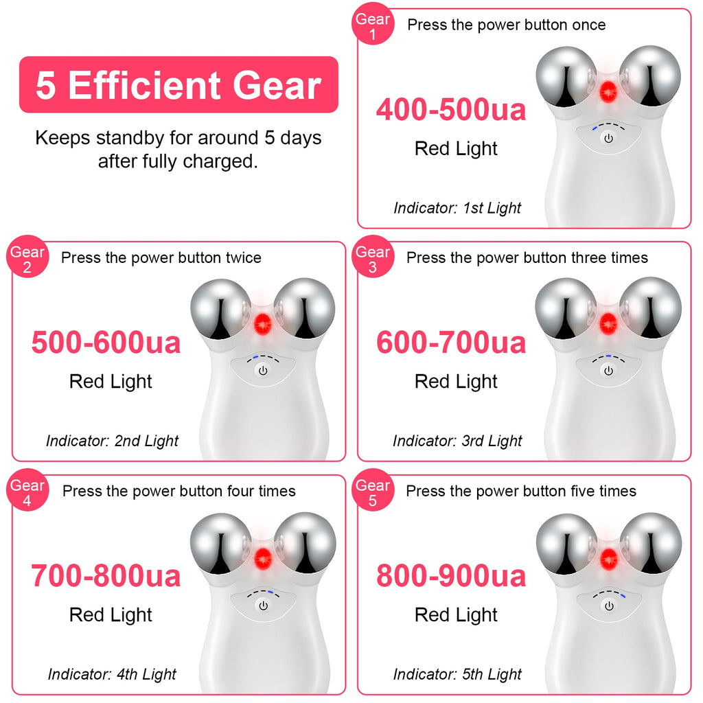 5-in-1 Microcurrent Face & Neck Massager