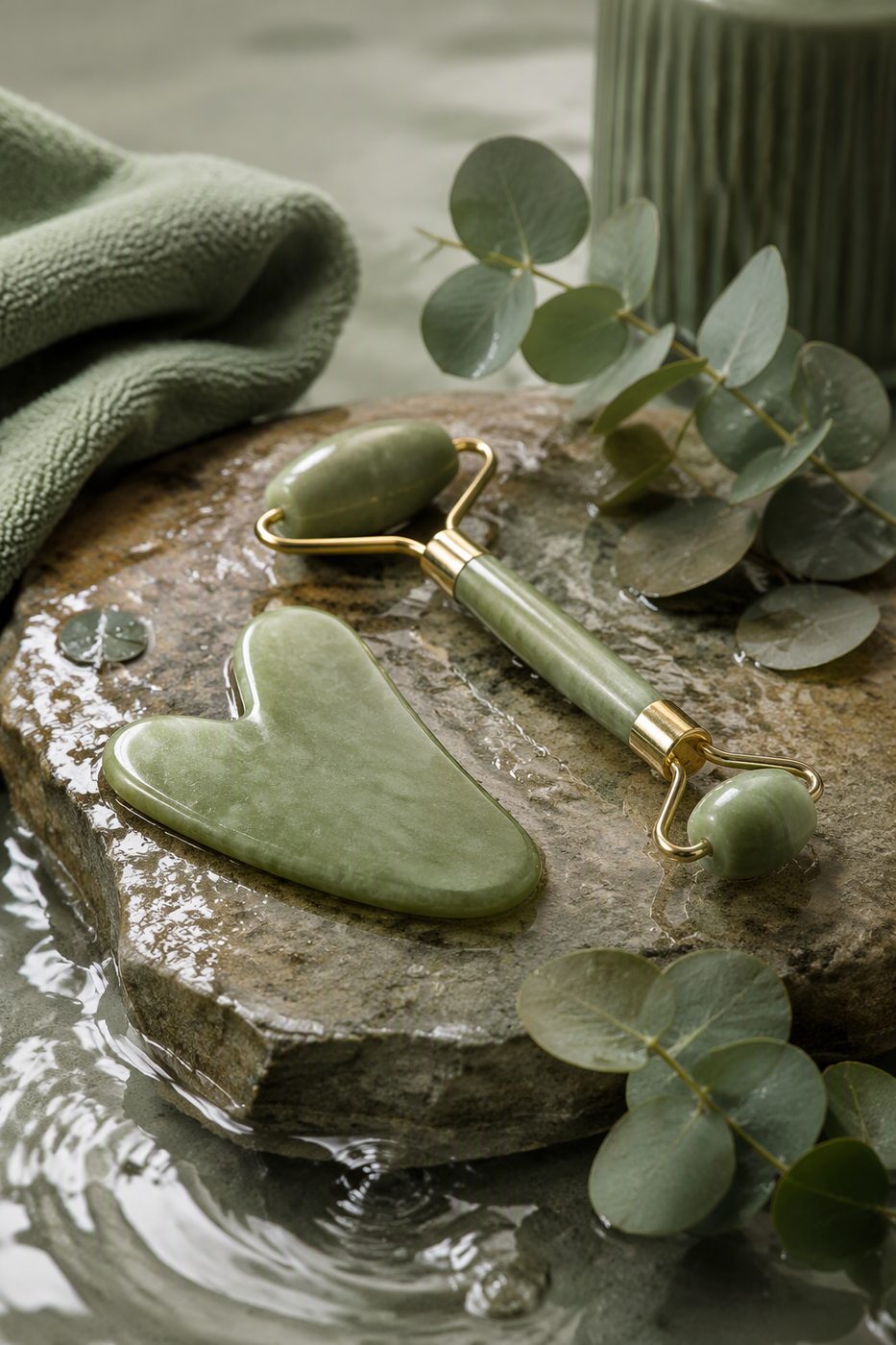 Kit Gua Sha + Rodillo de Jade — Ritual Facial