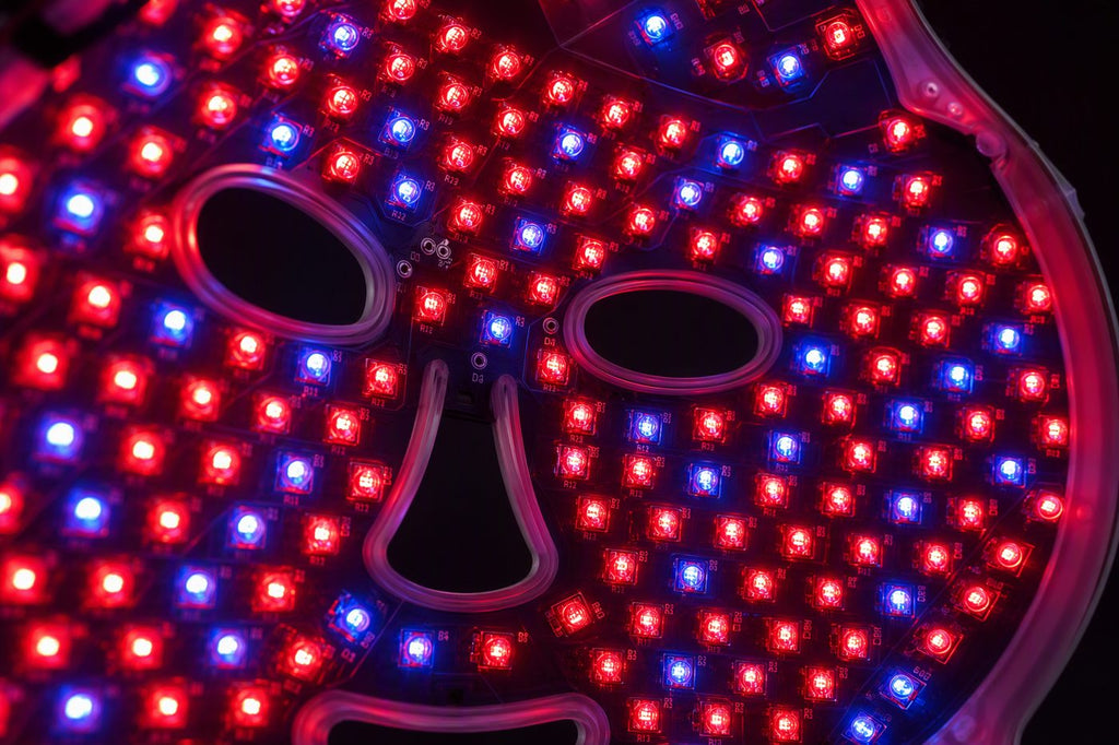 Mascarilla Facial LED SLF — Terapia de Luz Roja y Azul
