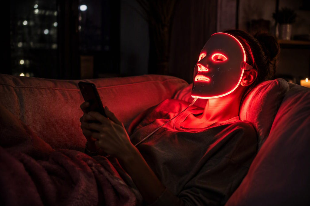 Mascarilla Facial LED SLF — Terapia de Luz Roja y Azul