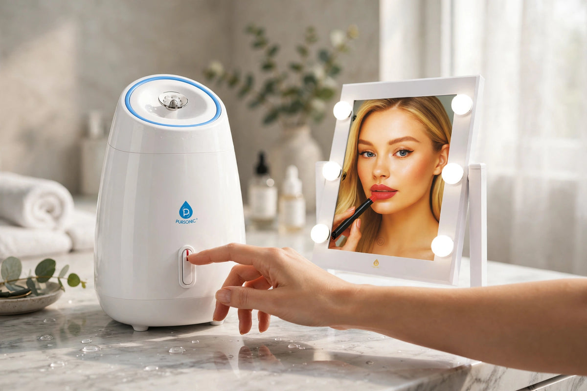 14in LED Vanity Mirror + Facial Steamer — Duo