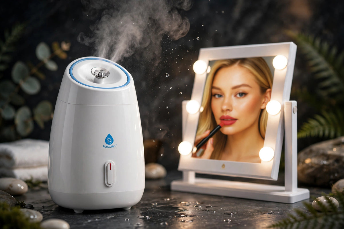 14in LED Vanity Mirror + Facial Steamer — Duo